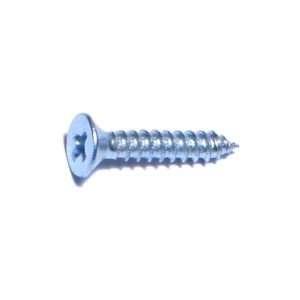 Midwest Fastener Sheet Metal Screw, #4 x 5/8 in, Zinc Plated Steel Flat Head Phillips Drive, 60 PK 63643 - main
